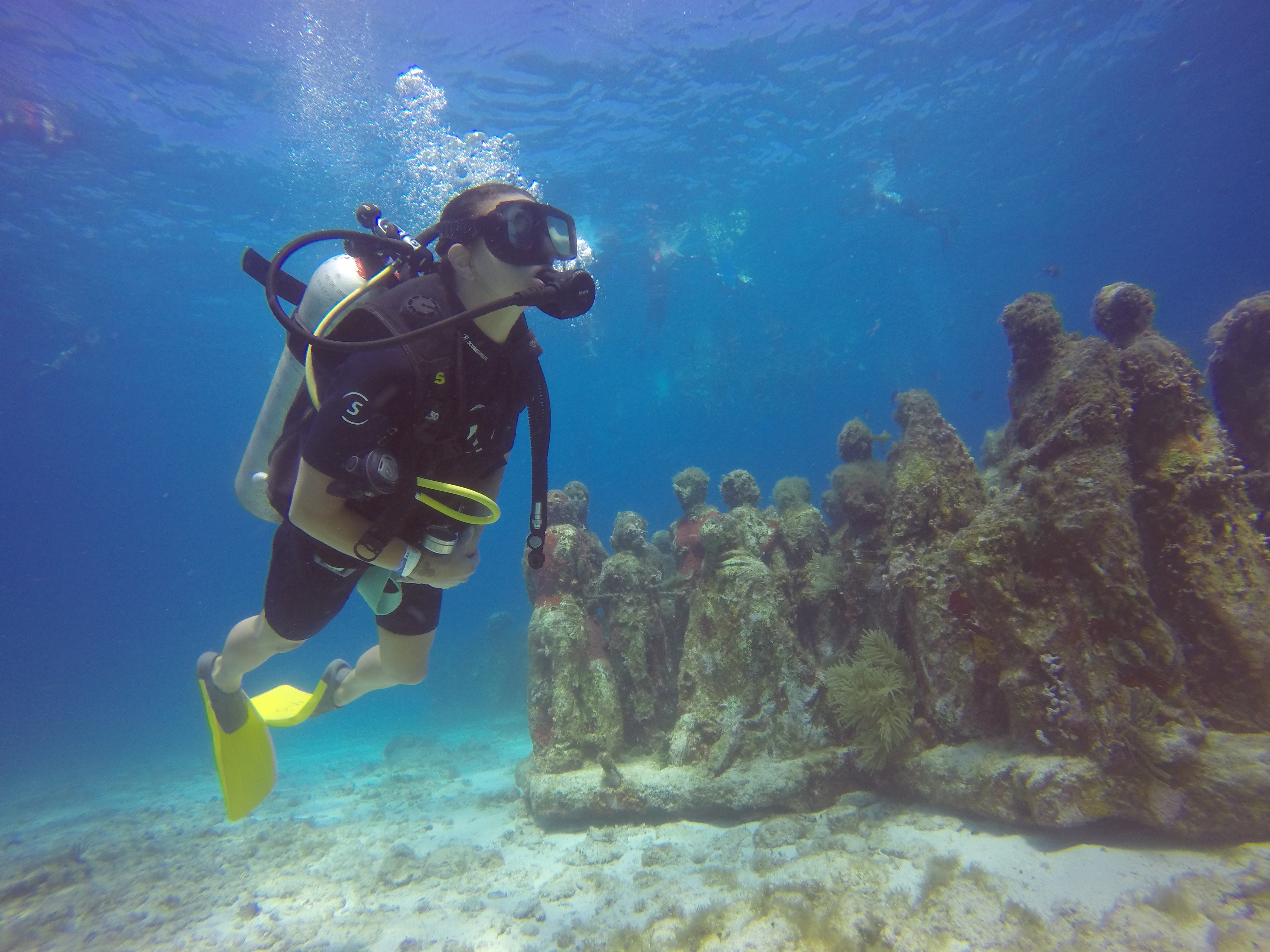 Cancun underwater museum.